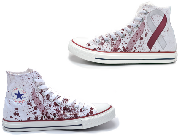 Head Neck Cancer Awareness Converse All Stars www.kickcancershoes