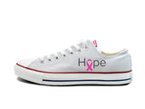 Breast Cancer Awareness - "Hope" Converse Low Tops