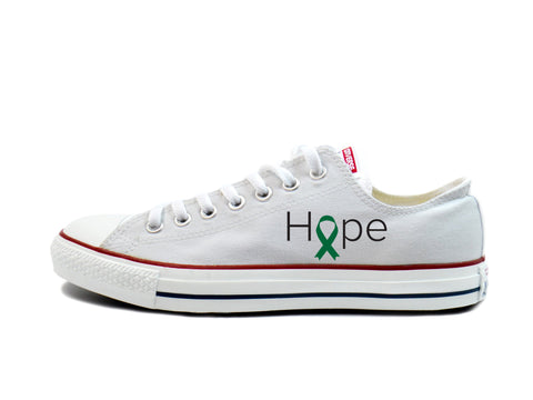 Liver Cancer Awareness - "Hope" Converse Low Tops