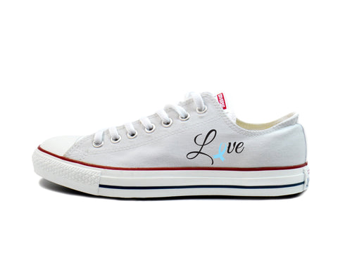 Prostate Cancer Awareness - "Love" Converse Low Tops